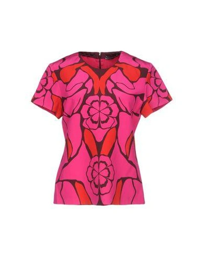 Alexander Mcqueen Patterned Shirts & Blouses In Fuchsia