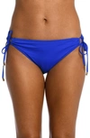 La Blanca Island Goddess Adjustable Hipster Bikini Bottoms Women's Swimsuit In Chambray