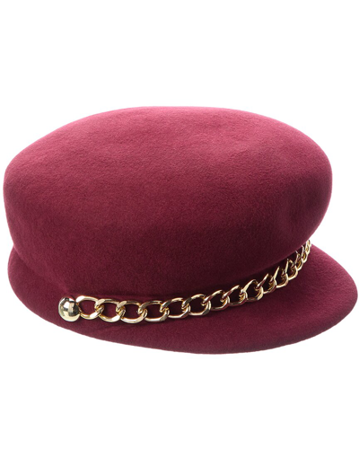 Eugenia Kim Sabrina Wool Fashion Hat In Red