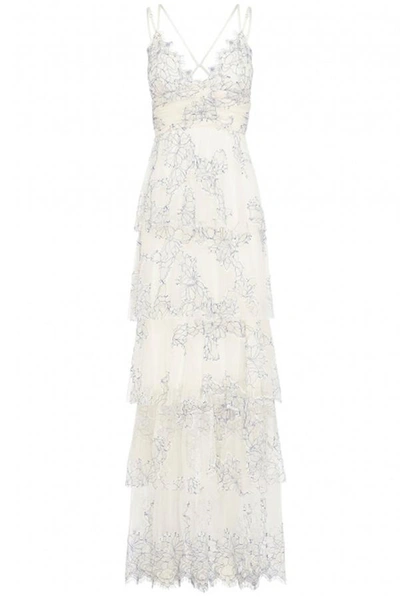 Alice Mccall Love Is Love Gown Creme And Cobalt In Creme, Cobalt