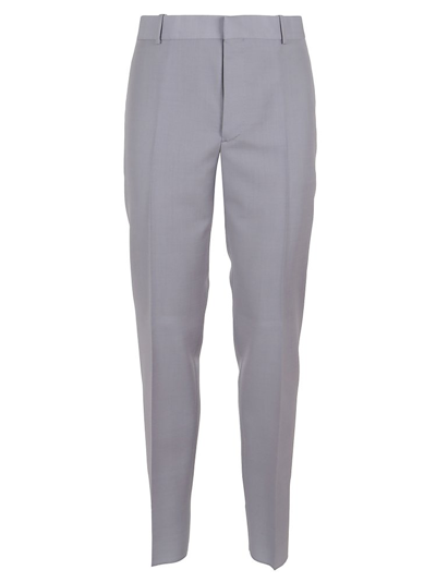 Alexander Mcqueen Tapered Cotton Trousers In Grey