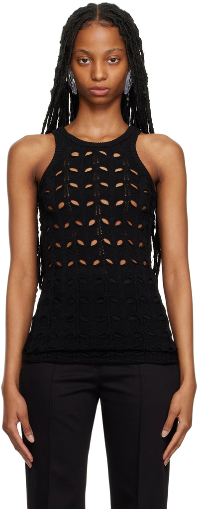 Sportmax Astice - Perforated Viscose Top In Black