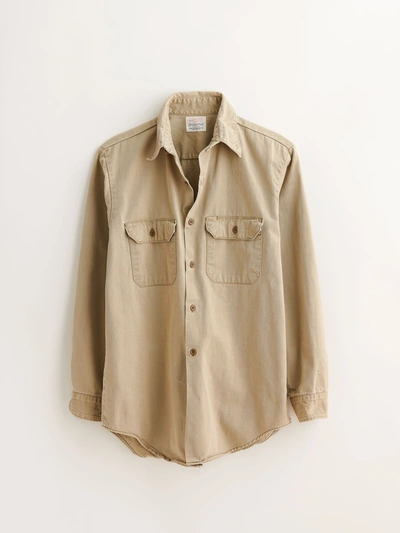 Alex Mill Amvt 76 Vintage Work Shirt In Khaki