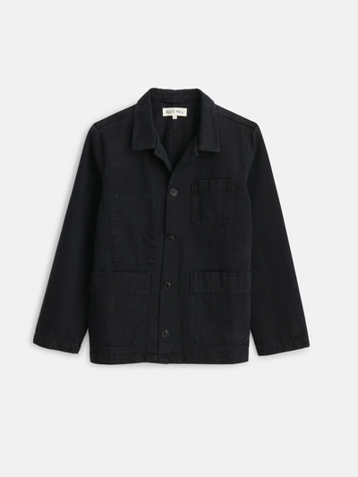 Alex Mill Britt Work Jacket In Recycled Denim In Washed Black