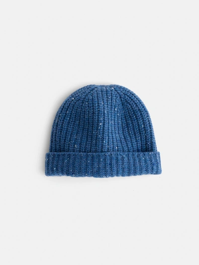 Alex Mill Cashmere Donegal Beanie In Blue Donegal