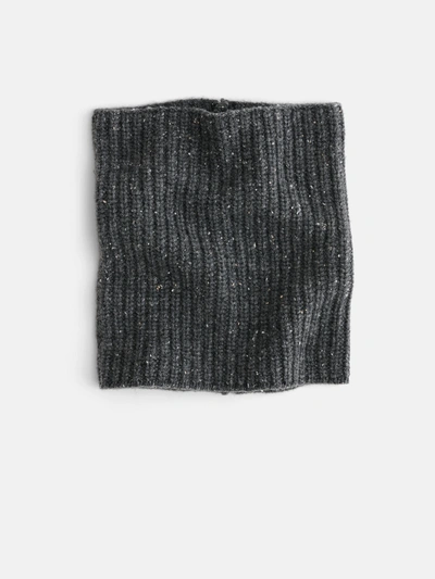 Alex Mill Cashmere Donegal Neckwarmer In Charcoal Donegal