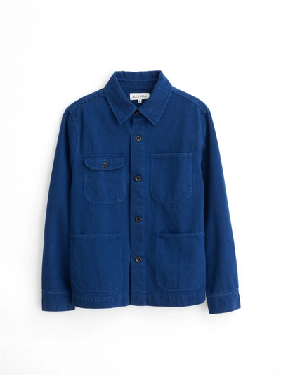 Alex Mill Garment Dyed Work Jacket In Recycled Denim In French Navy