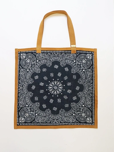 Alex Mill Rth Bandana Tote In Washed Blue