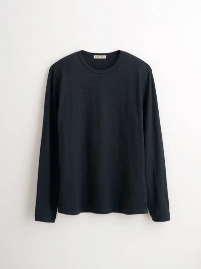 Alex Mill Standard Long Sleeve T-shirt In Slub Cotton In Black