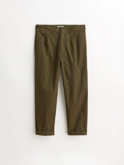 Alex Mill Standard Pleated Pant In Chino In Green