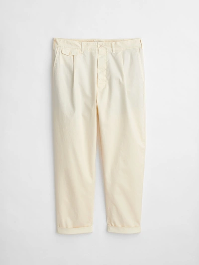 Alex Mill Standard Pleated Pant In Chino In Oat Milk