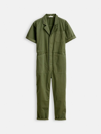 Alex Mill Standard Short Sleeve Jumpsuit In Faded Olive