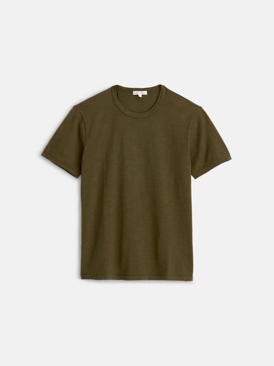 Alex Mill Standard T Shirt In Slub Cotton In Faded Deep Olive