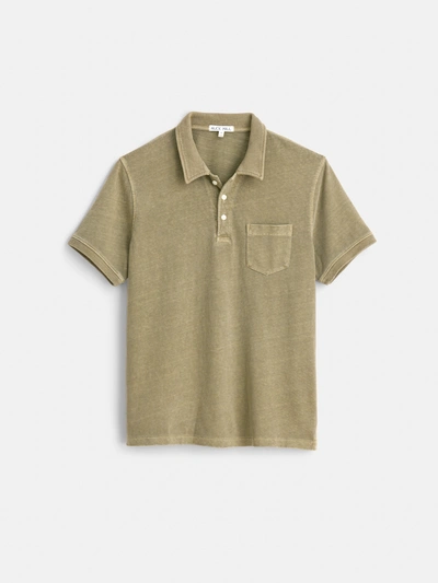 Alex Mill Vintage Wash Polo In Bay Leaf