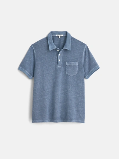 Alex Mill Vintage Wash Polo In Faded Blue