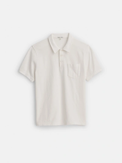Alex Mill Vintage Wash Polo In Off White