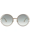 Fendi Ribbons And Pearls Sunglasses - Metallic