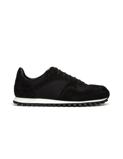 Spalwart Black Suede Marathon Trail Low Sneakers