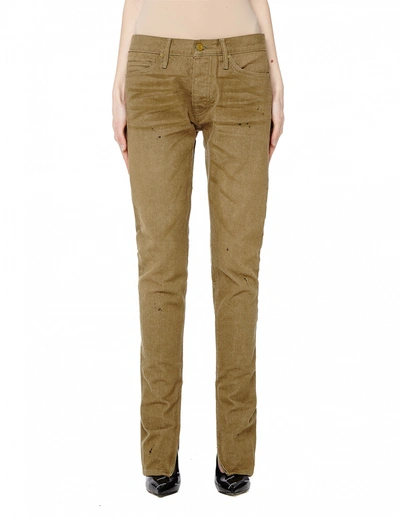 Fear Of God Vintage Gold Selvedge Denim Jean In Khaki