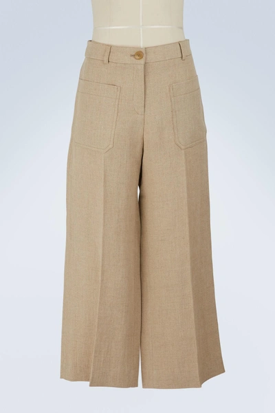 Vanessa Bruno Helias Linen Pants In Chanvre