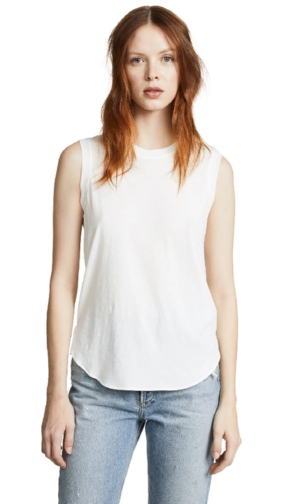 James Perse Supima Cotton Basic Tank Top In White
