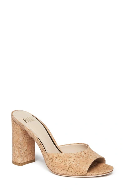 Paige Sloane Cork Mule Sandals In Natural