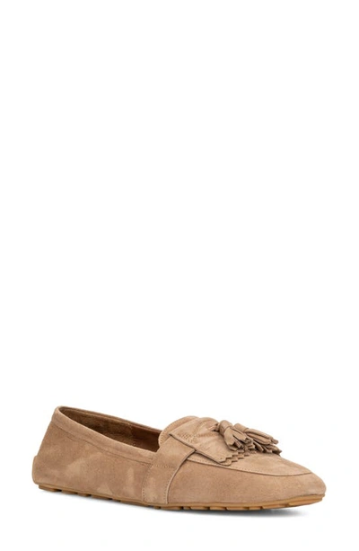 Aquatalia Quinna Suede Kiltie Tassel Loafers In Beige