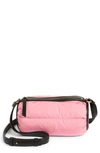 Moncler Keoni Quilted Crossbody Bag In Pink
