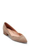 Cole Haan Women's Vanessa Pointed-toe Suede Skimmers In Lt Whiskey
