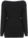 Apiece Apart Suus Belted Boatneck Top In Black