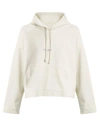 Acne Studios New Hooded Logo-print Cotton-jersey Sweater In Light-beige