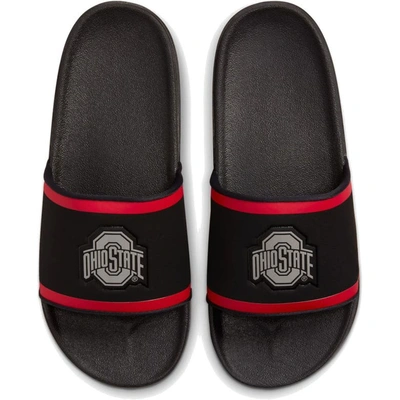 Nike Ohio State Buckeyes Off-court Wordmark Slide Sandals In Black