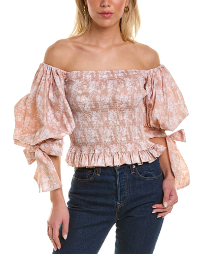 Caroline Constas Nora Top In Pink