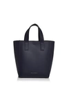 Loeffler Randall Pebble Leather Ribbon Shopper Bag In Eclipse Navy Blue/silver