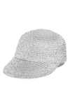 Eric Javits Mondo Woven Squishee Cap In Silver