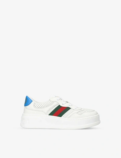 Gucci White Leather Trainers