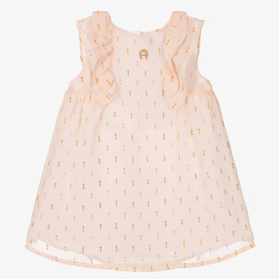 Aigner Baby Girls Pink Chiffon Dress