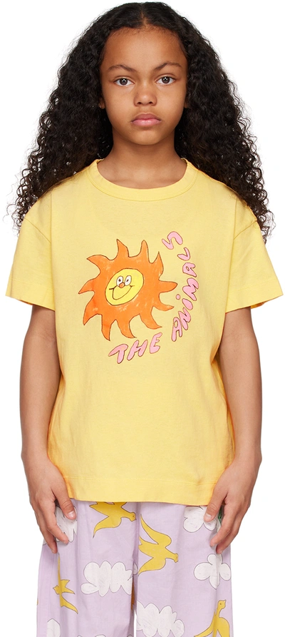 The Animals Observatory Girls Yellow Sunshine T-shirt Dress