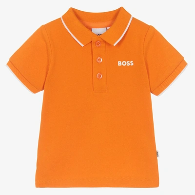 Hugo Boss Baby Boys Orange Logo Polo Shirt