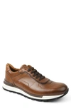 Bruno Magli Davio Hand-burnished Leather Sneaker In Cognac Leather