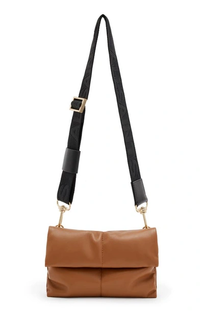 Allsaints Womens Sepia Brown Ezra Leather Cross-body Bag In Sepia Brown