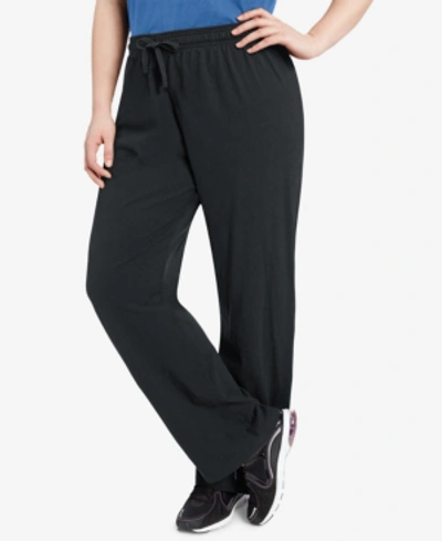 Champion Plus Size Cotton Jersey Pants In Black