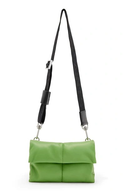 Allsaints Womens Green Ezra Leather Cross-body Bag In Green