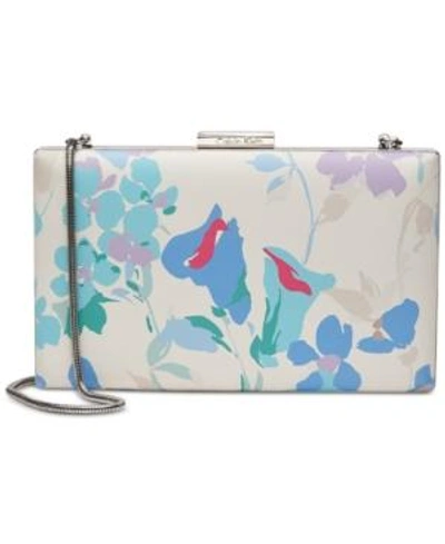 Calvin Klein Small Floral Clutch In Floral Wht