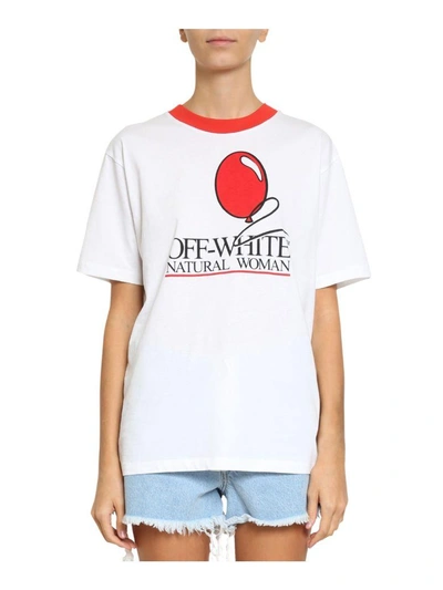 Off-white Natural Woman Cotton T-shirt In White