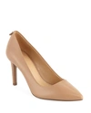 Michael Michael Kors Dorothy Flex Leather Pointed Toe High-heel Pumps In Oyster