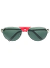 Cartier Santos De  Aviator-frame Sunglasses In Metallic