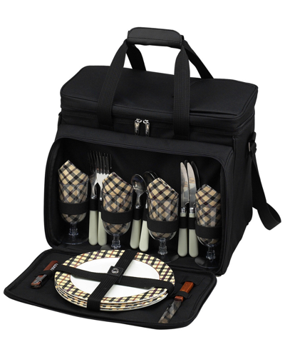 Picnic At Ascot Cooler For 4 In Black