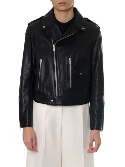 Dior Angeles Black Leather Biker Jacket In Black