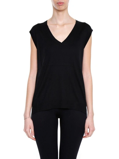 Prada Brushed Wool Tank Top In Neronero